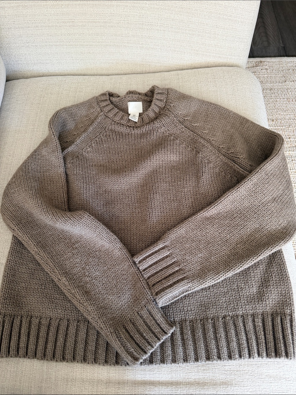 H&M Neutral Taupe Crewneck Sweater - Women